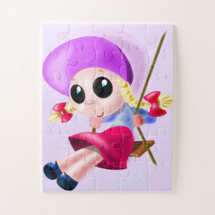 Swinging Girl Jigsaw Puzzle