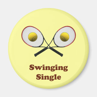 Swinging Single Tennis Magnet