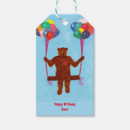 Swinging Teddy Bar Personalisierte Geburtstagsgesc Geschenkanhänger
