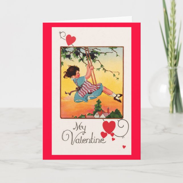 Swinging Valentine Feiertagskarte (Vorderseite)