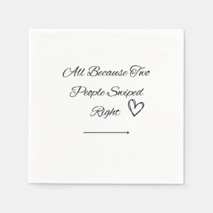 Swiped Right Wedding Napkins Serviette
