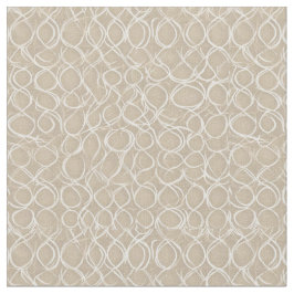 Swirbelcreme und Beige Nahtlose Muster Stoff