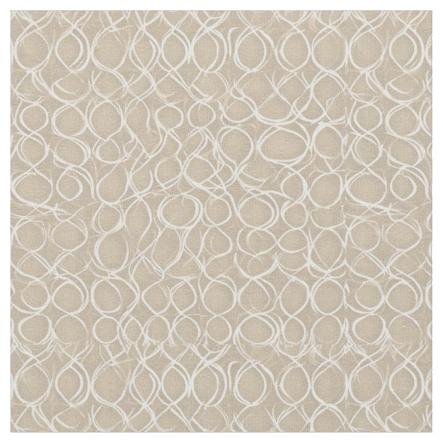 Swirbelcreme und Beige Nahtlose Muster Stoff (Nahaufnahme)