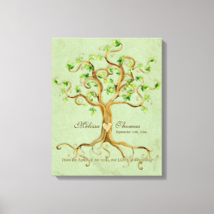 Swire Tree Roots Antiqued Sage Hochzeitsgeschenk K Leinwanddruck