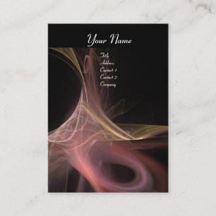 SWIRL 2 MONOGRAM Lebendig schwarz rosa braun Visitenkarte