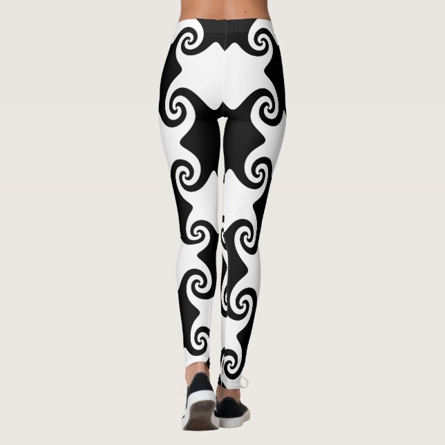 Swirl Formen keltisch wie anpassbare Leggings (Rückseite)