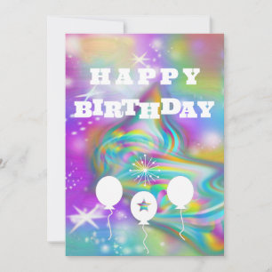 Swirl Galaxy Happy Birthday Feiertagskarte