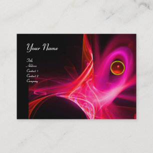 SWIRL GEM MONOGRAM Lebendig schwarz rosa rot Visitenkarte