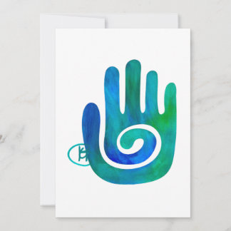 Swirl Hamsa Art Card Dankeskarte