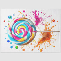 Swirl Lollipop Mulitcolor Tissue Paper