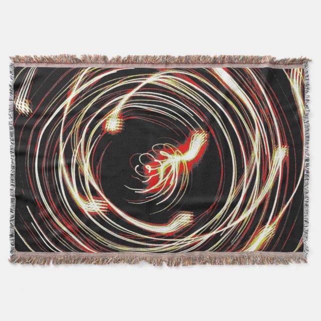 Swirl Motion Burst – Premium Woven Blanket Decke (Vorderseite)