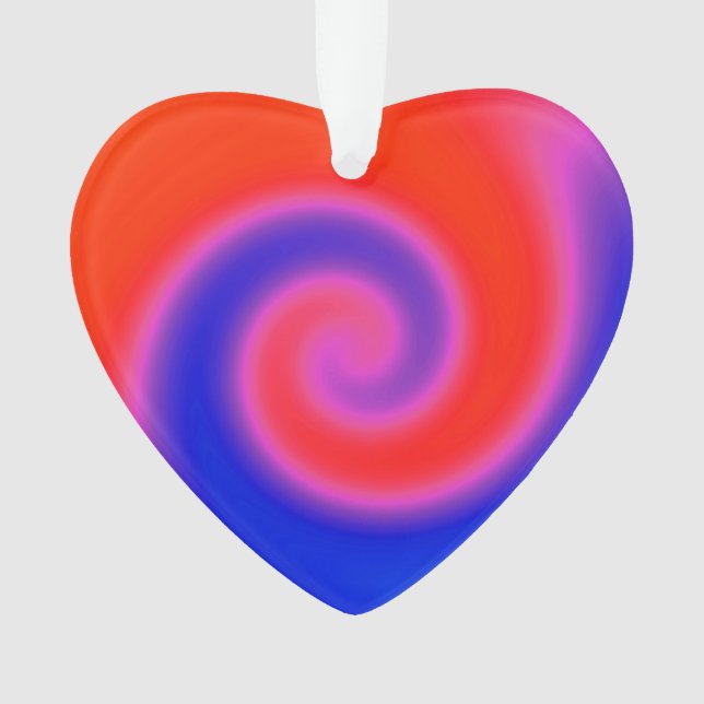 Swirl Red Blue Ornament (Vorderseite)