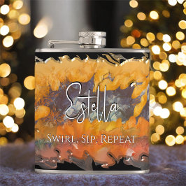 Swirl, Sip, Repeat Sunset 0612 Flachmann
