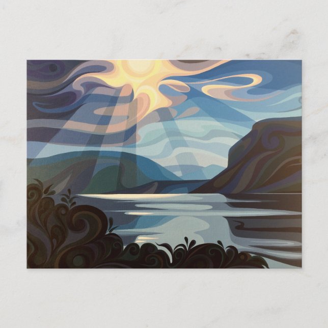 Swirl Spirits Shuswap Lake Postcard Kanada Natur Postkarte (Vorderseite)