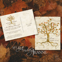 Swirl Tree Roots Antikes Parchment Hochzeit Gerett