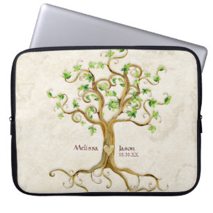 Swirl Tree Roots Wiedersehen laden Sie ein Laptopschutzhülle