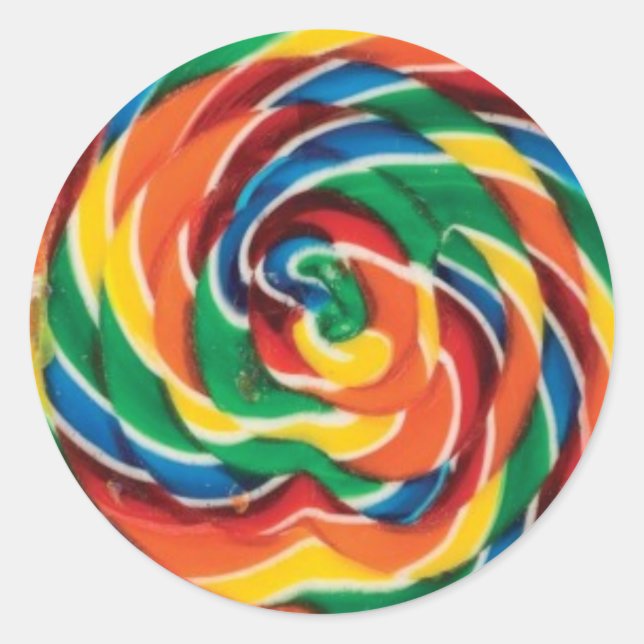 Swirled Lollipop Runder Aufkleber (Vorderseite)