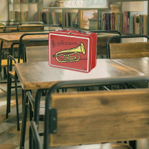 Swirled Music Staff Trumpet Zeichnend | Initialen