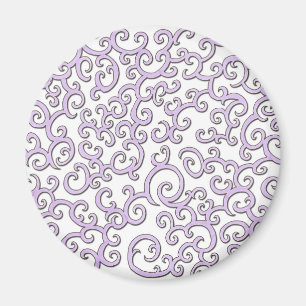Swirley lila Gekritzel Magnet