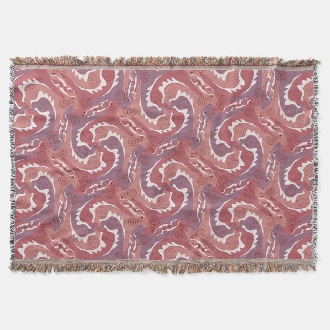 Swirling Hares Tesselung Weichzeichnen Grün T Blan Decke (Vorderseite)