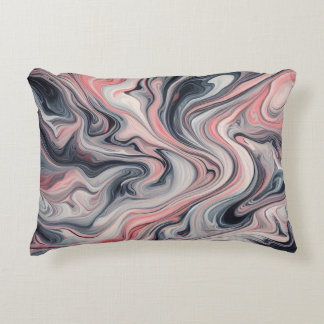 Swirling Shades of Pink, Grey, and White Dekokissen