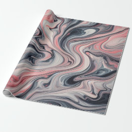 Swirling Shades of Pink, Grey, and White Geschenkpapier
