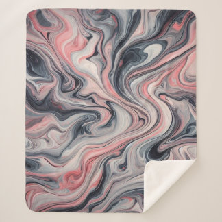 Swirling Shades of Pink, Grey, and White Sherpadecke