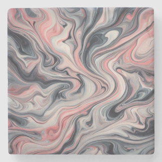 Swirling Shades of Pink, Grey, and White Steinuntersetzer