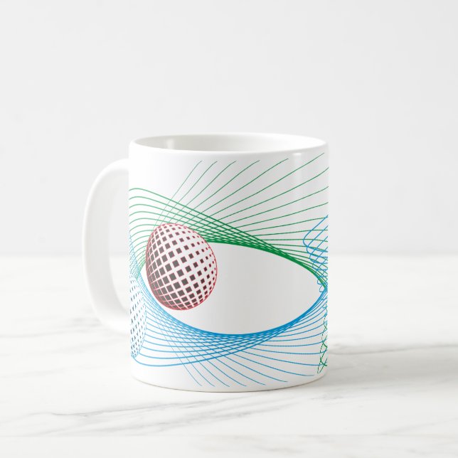 Swirling Sphere Symphony Kaffeetasse (Vorderseite Links)