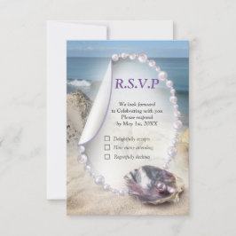 Swirling symphony with the mother of pearls RSVP karte