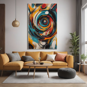 Swirling Vortex Abstrakt Expressionismus Moderne K Poster