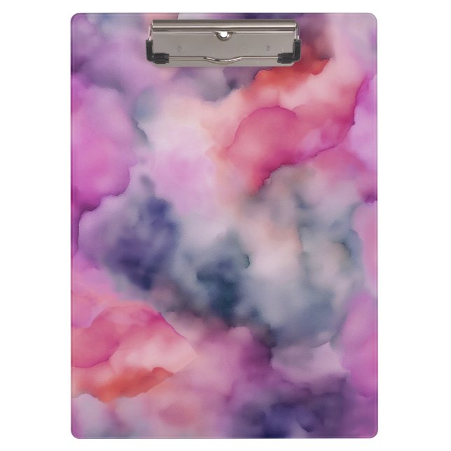 Swirls of Purple Marble  Klemmbrett (Vorderseite)
