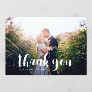 Swirly White Schrift Overlay Danke