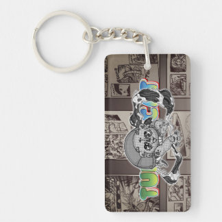 Swish-a-wssshh Actiony Turtlecat Manga Toned Schlüsselanhänger