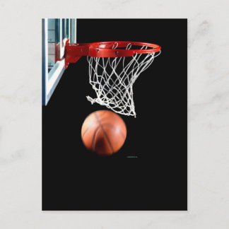 Swish, Basketball durch das Netz Postkarte
