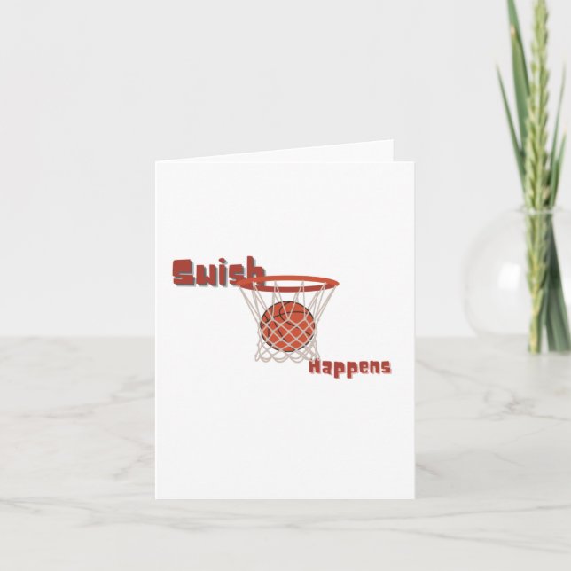 Swish Happens Basketball Design Karte (Vorderseite)