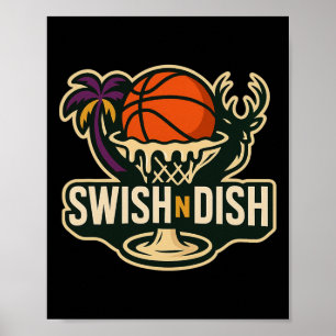 Swish N Dish Show Skelett Hoops Eiscreme Poster