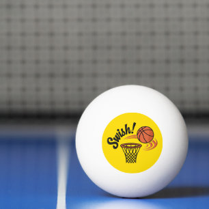 Swish Slam Dunk: Vintager Basketballstil Tischtennisball