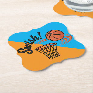 Swish Slam Dunk: Vintager Basketballstil Untersetzer