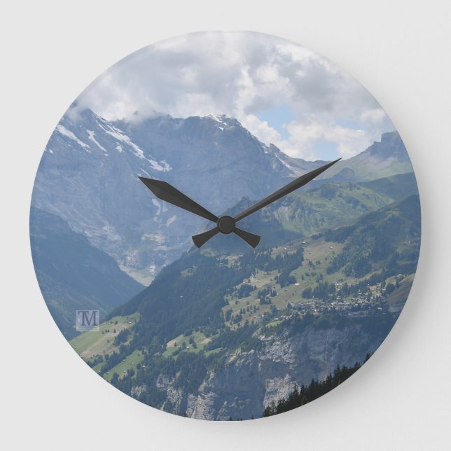 Swiss Alps Clock Große Wanduhr (Vorderseite)