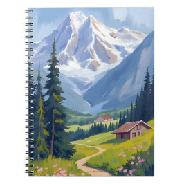 Swiss Alps Mountain Hillside Switzerland Art Notizblock