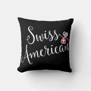 Swiss American Entwined Hearts Kissen