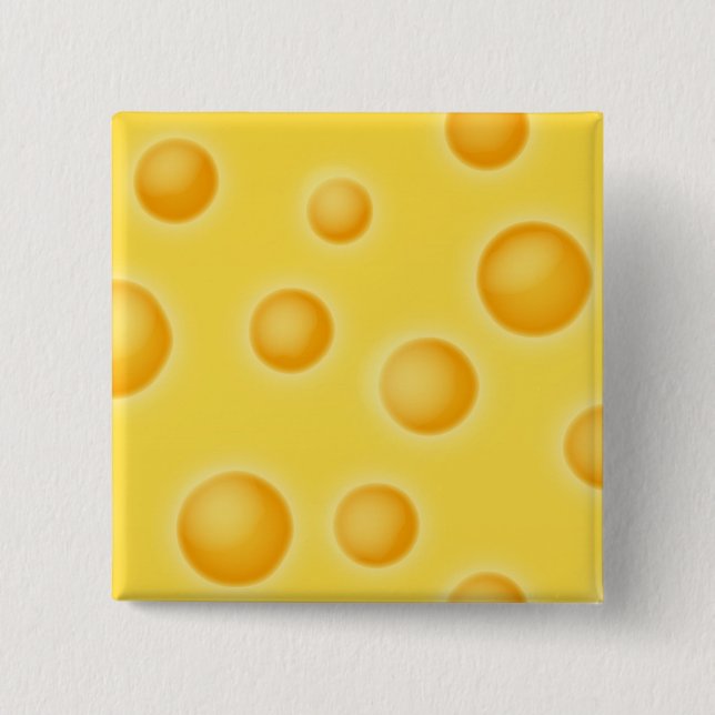 Swiss Cheese Vector Design für Käseliebhaber Button (Vorderseite)