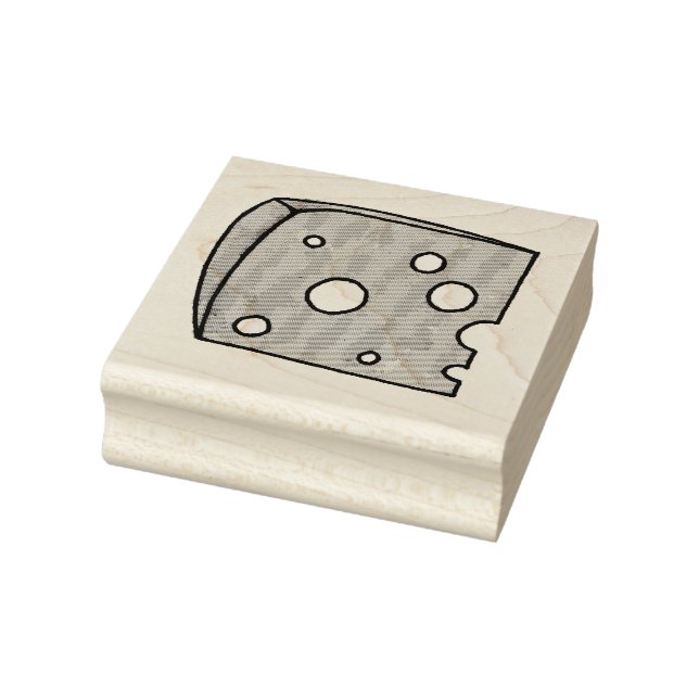Swiss Cheese Wedge Slice Food Lebensmittelgeschäft Gummistempel (Stempel)