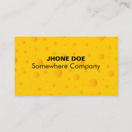 Swiss Cheezy Texture Pattern Business Card Visitenkarte