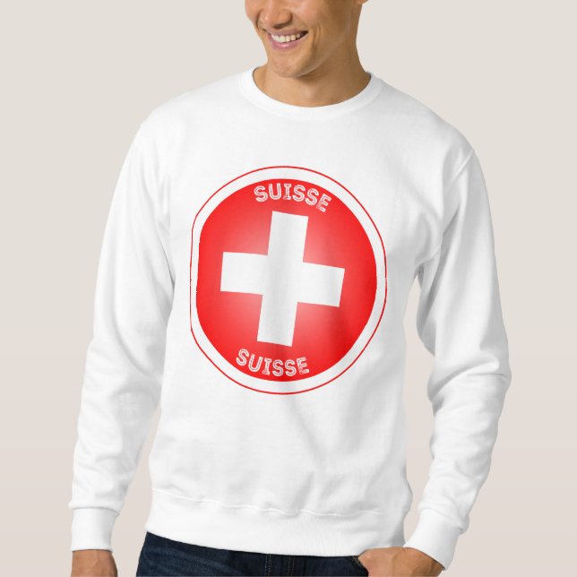 Swiss Cross Suisse Circle Shape Sweatshirt (Vorderseite)