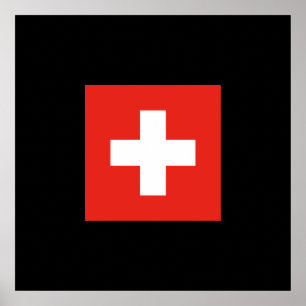 Swiss Flag - Flag of Switzerland Poster