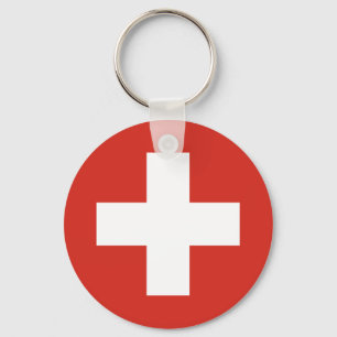 Swiss Flag Red Cross Schlüsselanhänger
