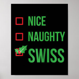 Swiss Funny Switzerland Pajama Weihnachtsgeschenk  Poster