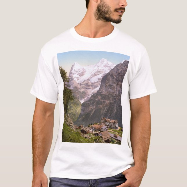 Swiss Hotel in den Alpen (1900) T-Shirt (Vorderseite)